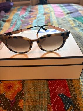 THIERRY LASRY Leopard Print Cat-Eye Sunglasses with Brown Lenses